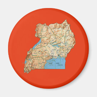 Uganda Map Magnet