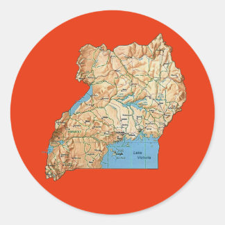 Uganda Map Sticker