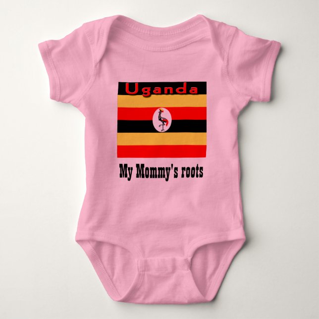 Uganda my mommy's roots baby bodysuit (Front)
