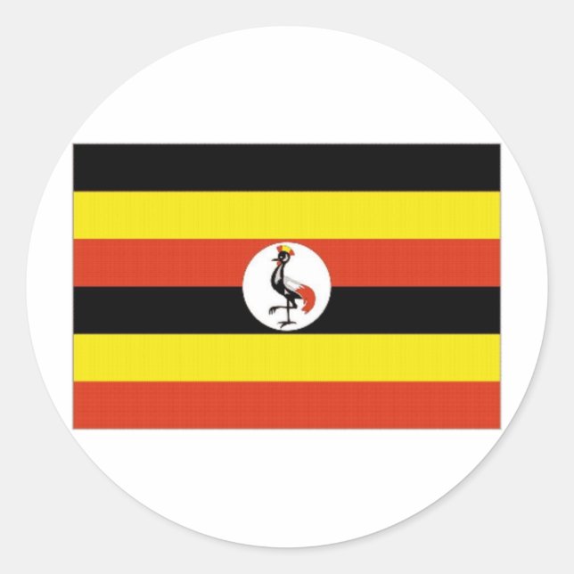 Uganda National Flag Classic Round Sticker (Front)