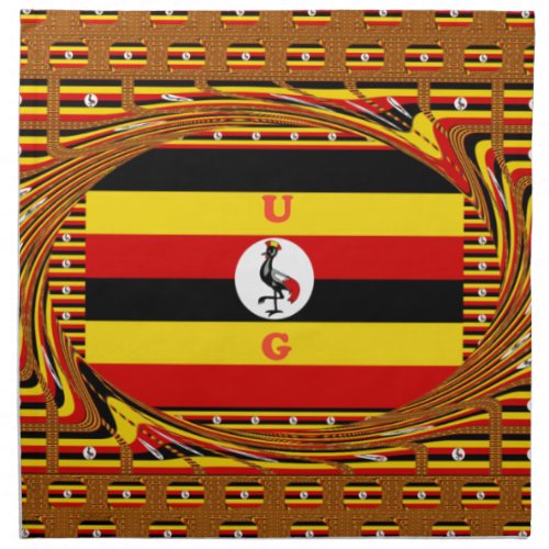 Uganda National Flag Napkin