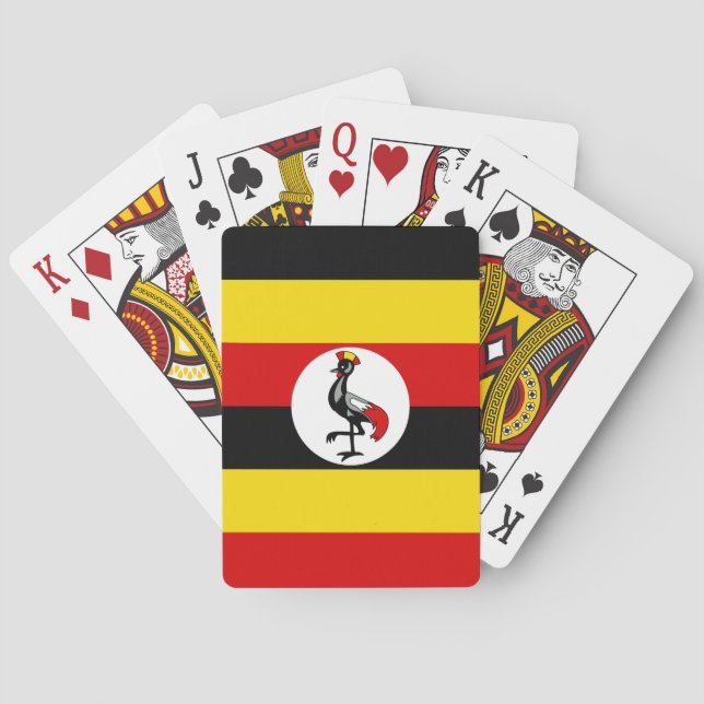Uganda National World Flag Poker Cards (Back)
