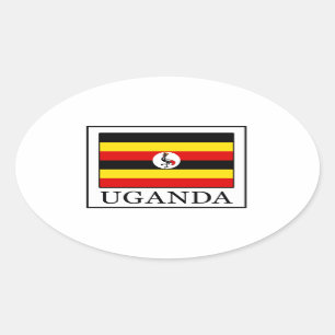 Uganda Oval Sticker