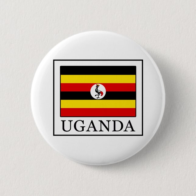 Uganda Pinback Button (Front)