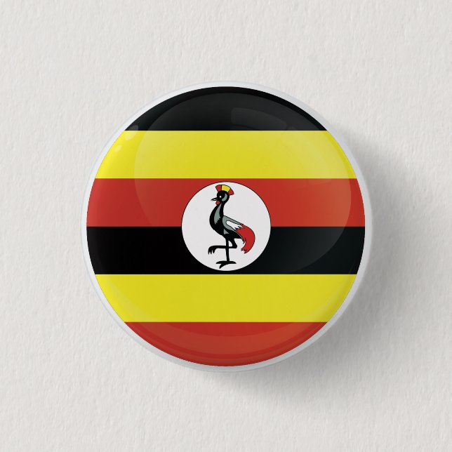 Uganda Round Icon Flag  Button (Front)