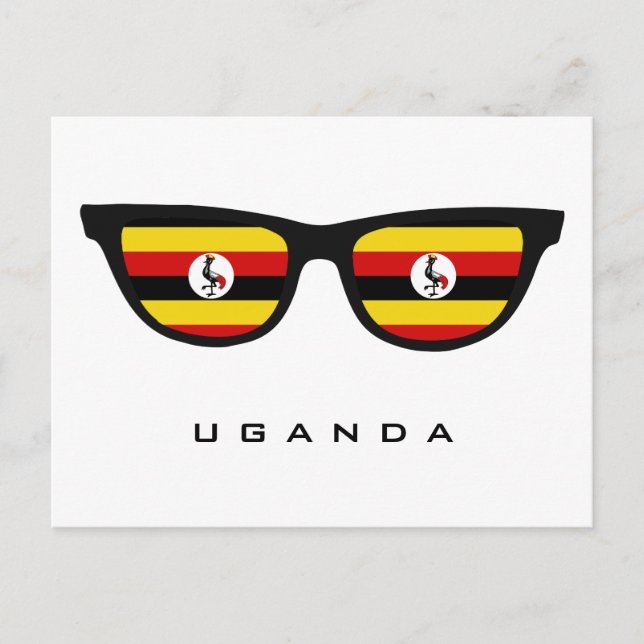 Uganda Shades custom text & color postcard (Front)