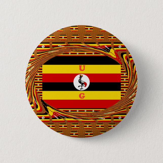 Uganda the Pearl of Africa Art Print Button (Front)