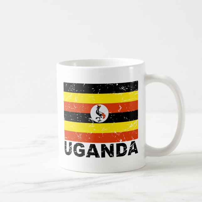 Uganda Vintage Flag Coffee Mug (Right)