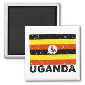 Uganda Vintage Flag Magnet by allworldtees at Zazzle