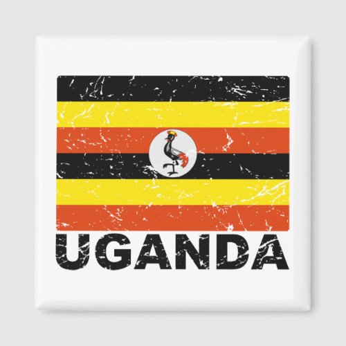 Uganda Vintage Flag Magnet