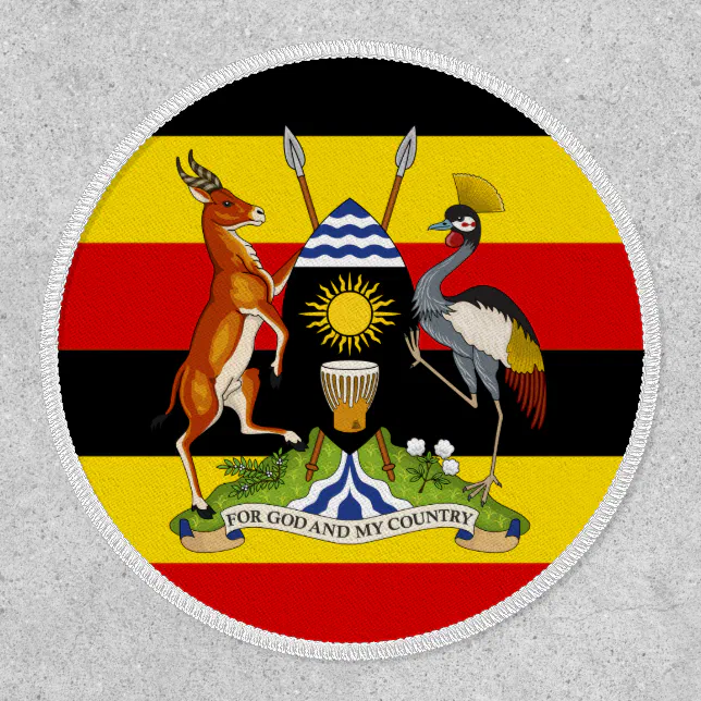 Ugandan Flag & Coat of Arms, Flag of Uganda Patch Zazzle