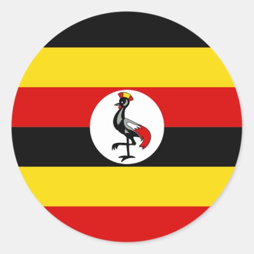 Ugandan Flag Flag of Uganda Classic Round Sticker