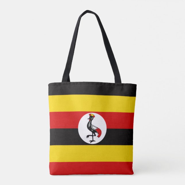 Ugandan Flag, Flag of Uganda Tote Bag (Back)