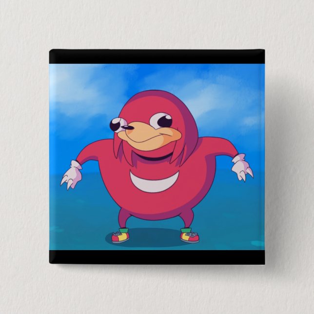 Ugandan Knuckles Meme Button (Front)