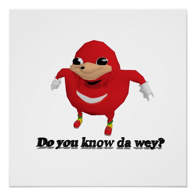 Ugandan Knuckles Warrior Poster (Front)