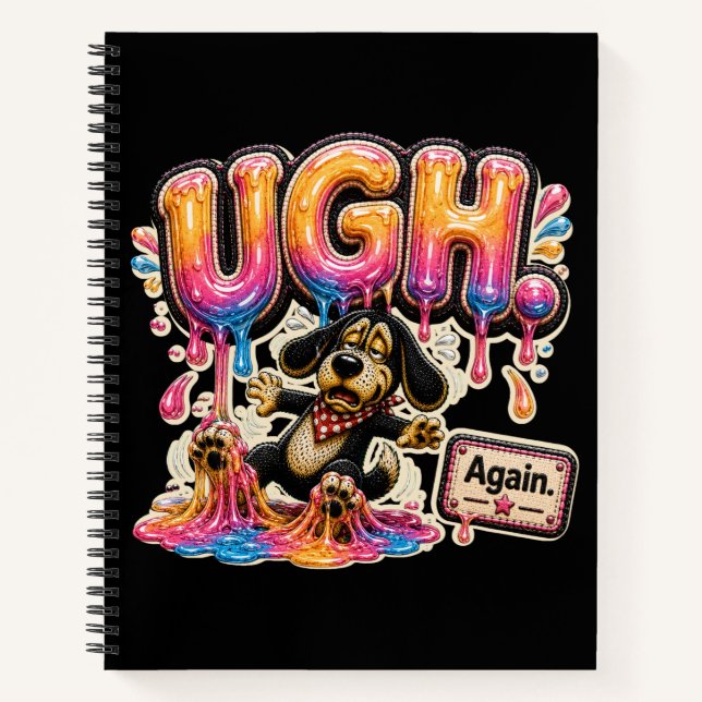 Ugh Again Personalized Funny Sarcastic Notebook (Front)