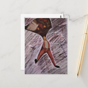 Ugh MAth Mixed Media Collage Postcard