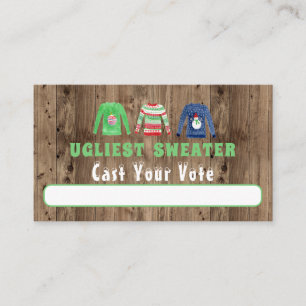 Ugliest Christmas Sweater Voting Card