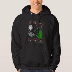 Ugly Albatross Xmas Lighting Tree Santa Riding Alb Hoodie