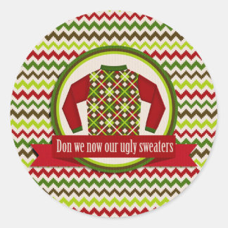 Ugly Christmas Sweater Stickers | Zazzle