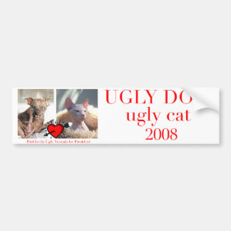 Ugly animals for president bumper sticker