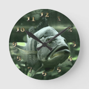 Ugly Aquarium Fish Round Clock