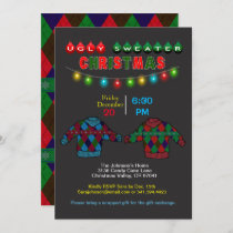 Ugly Argyle Sweater Christmas and Lights, ZPR Invitation