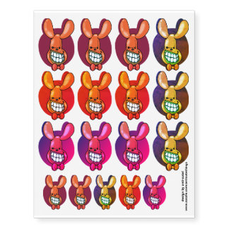 ugly balloon smiling funny cartoon temporary tattoos