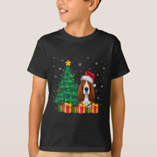Ugly Bet Hound Santa Hat Christmas Lights Dog Love T-Shirt