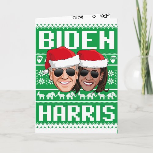 UGLY BIDEN HARRIS CHRISTMAS SWEATER CARD