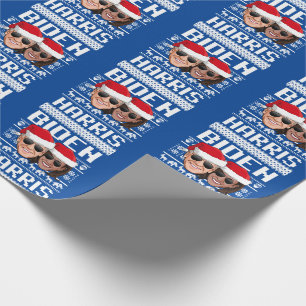 UGLY BIDEN HARRIS CHRISTMAS SWEATER WRAPPING PAPER