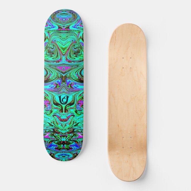 Ugly Blue Liquified Skateboard (Front)