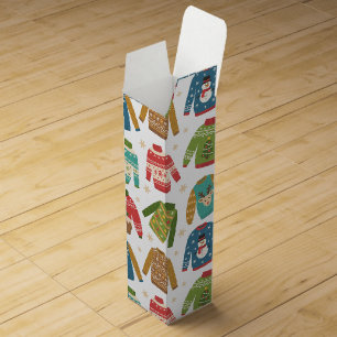 Ugly But Cute Ugly Christmas Sweaters Holiday Wine Box