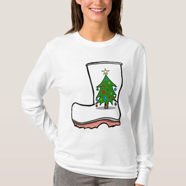 Ugly Cajun Christmas sweater Shrimping Boots (Front)