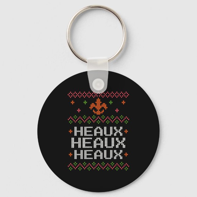 Ugly Cajun Christmas Xmas New Orleans Southern Lou Keychain (Front)