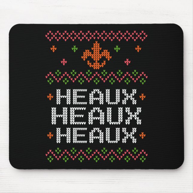 Ugly Cajun Christmas Xmas New Orleans Southern Lou Mouse Pad (Front)
