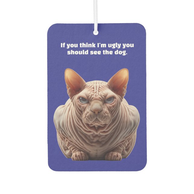 Ugly Cat Air Freshener (Front)