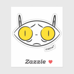 Ugly Cat or Cute Bat Funny Weird Creature Sticker