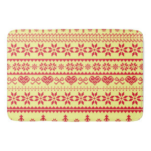 Ugly Christmas Abstract Pattern Bath Mat