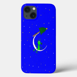 ugly christmas alien xmas tree moon iPhone 13 case