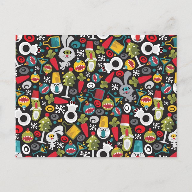 Ugly Christmas and Happy New Year Postcard (Front)