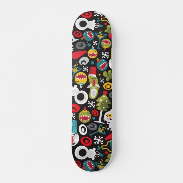 Ugly Christmas and Happy New Year Skateboard (Front)