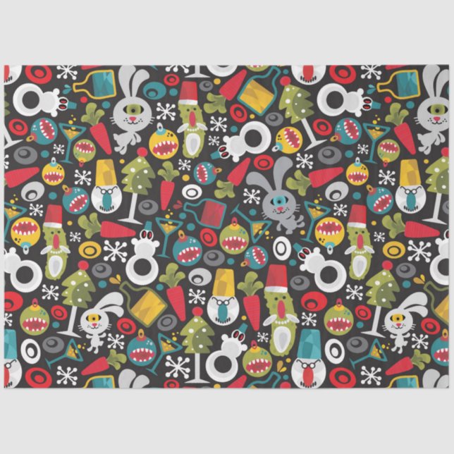 Ugly Christmas and Happy New Year Tissue Paper (Front)