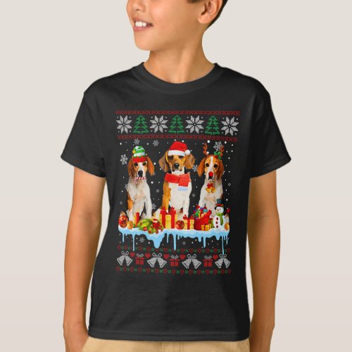 Ugly Christmas Beagle Dog Santa Xmas Dog Costume 7 T_Shirt