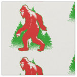 ugly christmas bigfoot yeti fabric