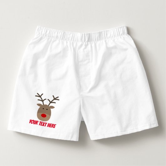 Ugly Christmas boxer shorts gift for boyfriend (Front)
