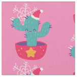ugly christmas cactus southwest desert snowflakes  fabric