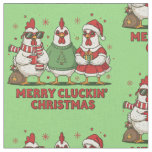 ugly christmas chicken merry clucking xmas fabric
