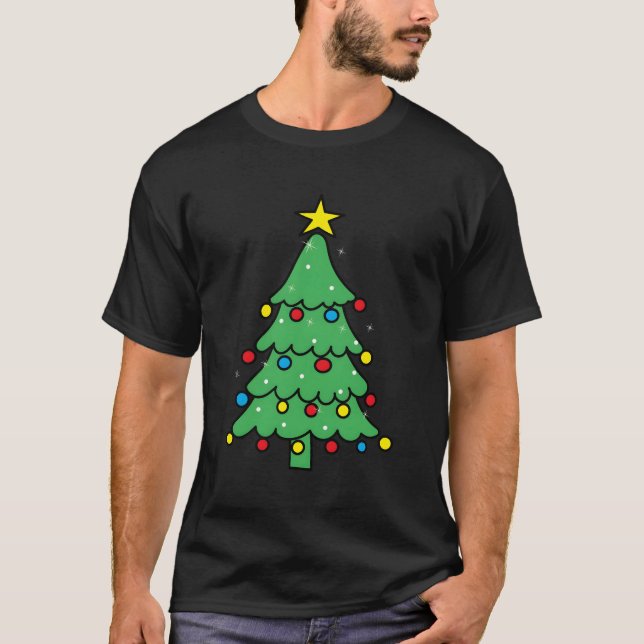 Ugly Christmas Clothes Xmas Tree T-Shirt (Front)