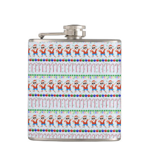 Ugly Christmas Dabbing Santa Flask